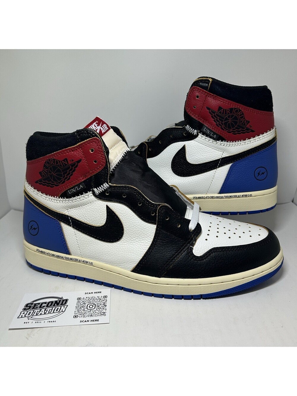 Air Jordan 1 Retro Fragment x Union LA Varsity Red Sport Royal - Size 11.5 NEW